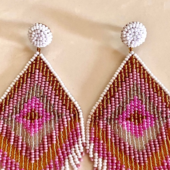 🌺🎉HP🎉🌺 NWT Deepa Gurnani Beaded Diamond Fringe Chandeliers - Picture 13 of 16